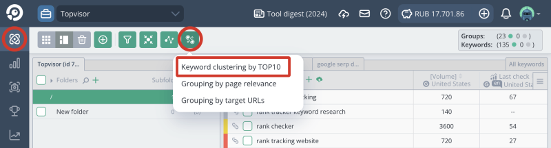 Search keyword clustering: How to perform clustering